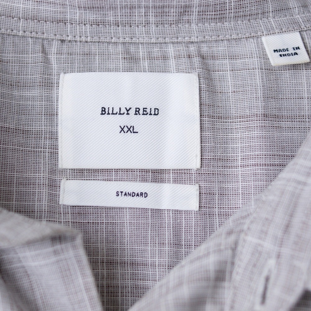 Billy Reid 100% Cotton Standard Plaid Shirt Mens XXL Brown Button Down - Picture 3 of 9